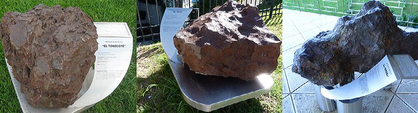 tres meteoritos juntos